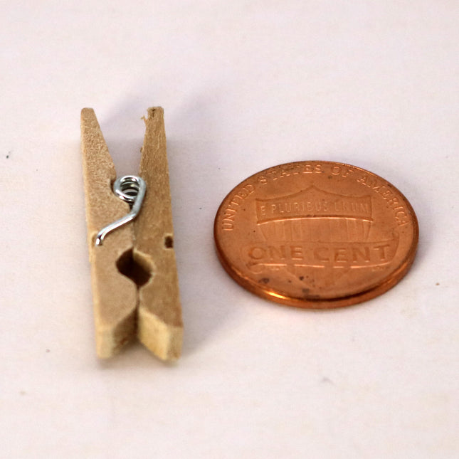 100 pcs 1 1/8" 30mm Unfinished Wood Wooden Clip - Craft Clothes Pins - For Scrapbooking Fridge Magnets