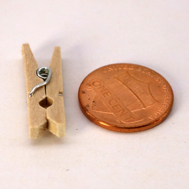 100 pcs 1 inch  25mm Unfinished Wood Wooden Clip - Craft Clothes Pins - For Scrapbooking Fridge Magnets