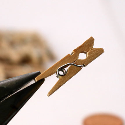 100 pcs 1 inch  25mm Unfinished Wood Wooden Clip - Craft Clothes Pins - For Scrapbooking Fridge Magnets