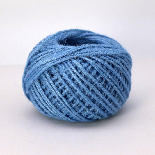 50 Yds - Light Blue Twisted Jute Twine - 2mm 2 Ply Premium Twine - Craft Bulk String Rope Cording - Gift Wrap, Packaging - Ship from USA -4