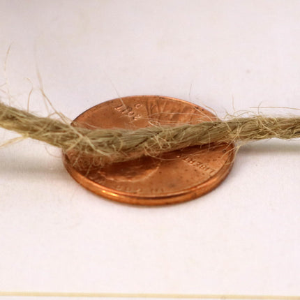 50 Yds - Natural / Brown Twisted Jute Twine - 2.5mm 3 Ply Premium Twine - Craft Bulk String Rope Cording