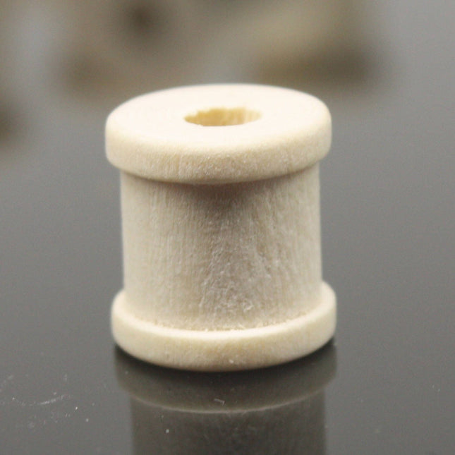 50 pcs 1/2" x 1/2" Small Unfinished Wood Wooden Spools - Empty Storage Roll - Thread Cord Roll String Wire Bobbin - 13 x 13mm Wooden Spools