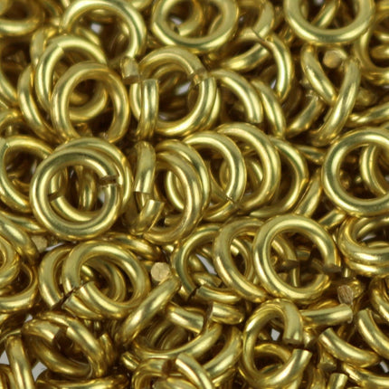 Wholesale Lot 2000 RAW Brass Bronze Jump Rings Jumprings - 6mm 16 Gauge 16G (1.2mm) - Clean Edge Cut Saw Cut Jumprings