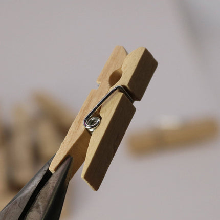 100 pcs 1 3/8nch  35mm Unfinished Wood Wooden Clip - Craft Clothes Pins - For Scrapbooking Fridge Magnets