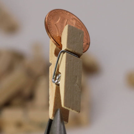 100 pcs 1 3/8nch  35mm Unfinished Wood Wooden Clip - Craft Clothes Pins - For Scrapbooking Fridge Magnets