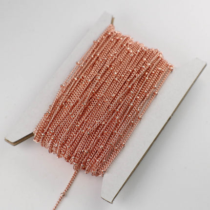 3 feet of Bright Copper BALL Solder Curb Chain - 1.6mm - Tiny Satellite Solder Curb Chain - Free   Jumpring (5pcs) - 1.6SAT