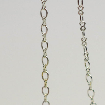 New 32 feet spool of Sterling Silver Plated SOLDERED Tiny  Figure 8 Connector Chain - 3.0x1.9mm links - 8SMALL