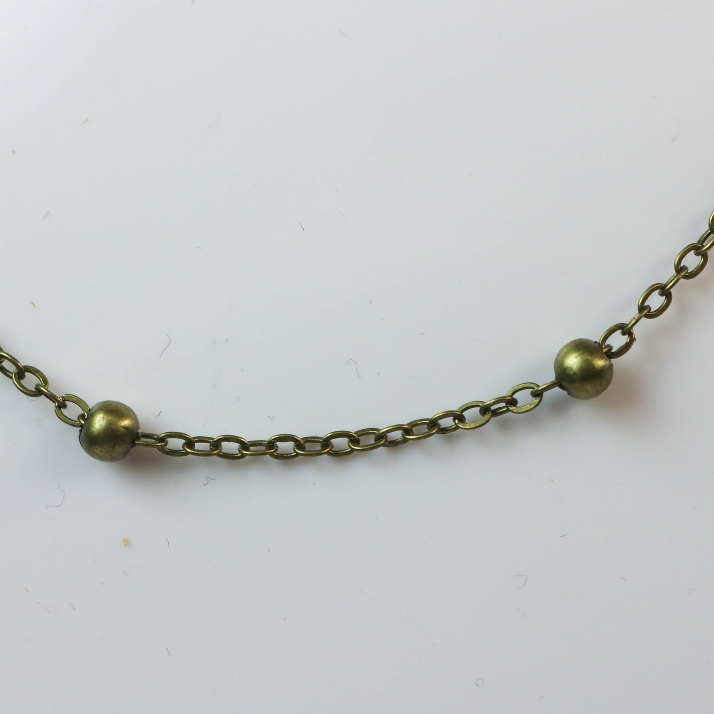 10 feet of Antique Brass Satellite LARGE Ball Bead Solder Cable Chain - 3x1.7mm Link - 4mm Ball   - from California USA 317BBSAT