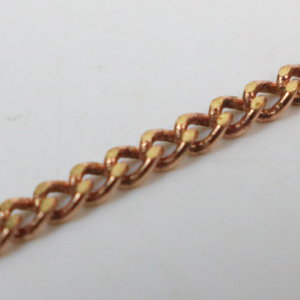 100 feet spool of Raw Brass (Copper Color)(No Plated Virgin) Copper SOLDERED FACET Diamond Cut Sturdy Facet Diamond Cut  Curb Chain - 2.3mm Solder link - 2.3F