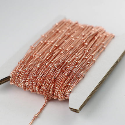 3 feet of Bright Copper BALL Solder Curb Chain - 1.6mm - Tiny Satellite Solder Curb Chain - Free   Jumpring (5pcs) - 1.6SAT