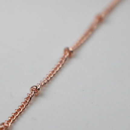 3 feet of Bright Copper BALL Solder Curb Chain - 1.6mm - Tiny Satellite Solder Curb Chain - Free   Jumpring (5pcs) - 1.6SAT