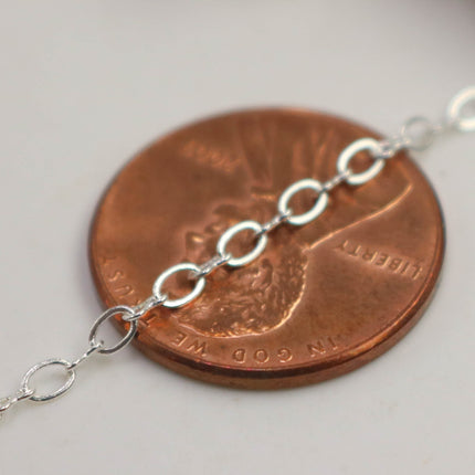 New 32 feet spool of Sterling Silver Plated SOLDERED Tiny  Figure 8 Connector Chain - 3.0x1.9mm links - 8SMALL