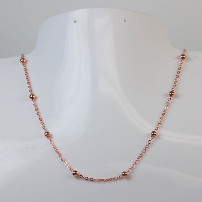 100 feet of Bright Copper Satellite LARGE Ball Bead Solder Cable Chain - 3x1.7mm Link - 4mm Ball - 317BBSAT