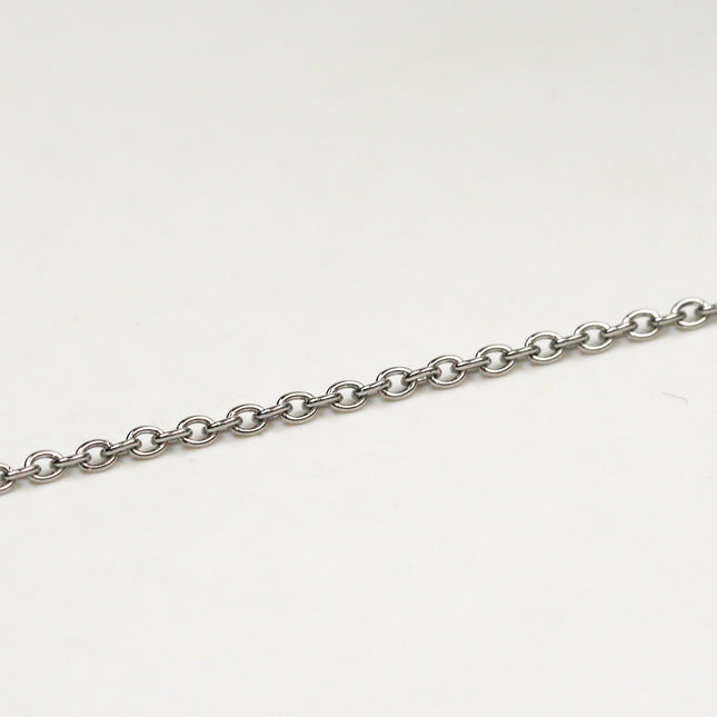 10 Ft of Stainless Steel chain bulk, Surgical Stainless Steel Small Soldered Sturdy cable chain - 2.8x1.9mm SOLDERED Link