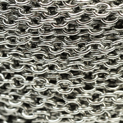 10 ft of Stainless Steel 18 Gauge Cable Chain Sturdy Chunky Heavy Cable Chain - 5x4mm 1.0mm 18G Unsoldered - Chain Necklace Wholesale DIY