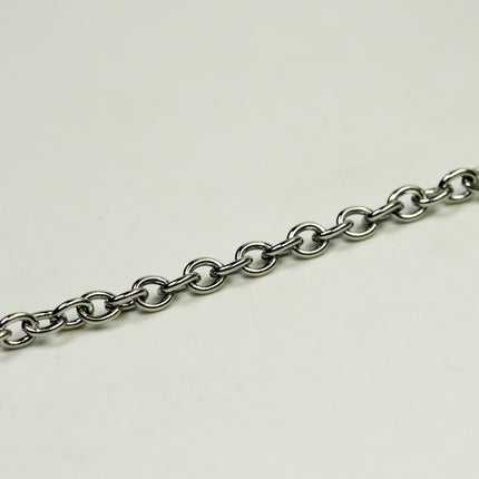 10 ft of Stainless Steel 18 Gauge Cable Chain Sturdy Chunky Heavy Cable Chain - 5x4mm 1.0mm 18G Unsoldered - Chain Necklace Wholesale DIY