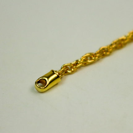 10 pcs of Gold Plated Cord End Tips Cap for 2.8mm Chain / Cord