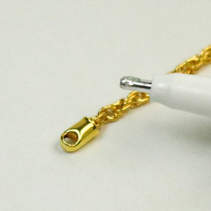 10 pcs of Gold Plated Cord End Tips Cap for 2.8mm Chain / Cord