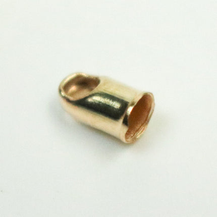 10 pcs of Gold Plated Cord End Tips Cap for 2.8mm Chain / Cord