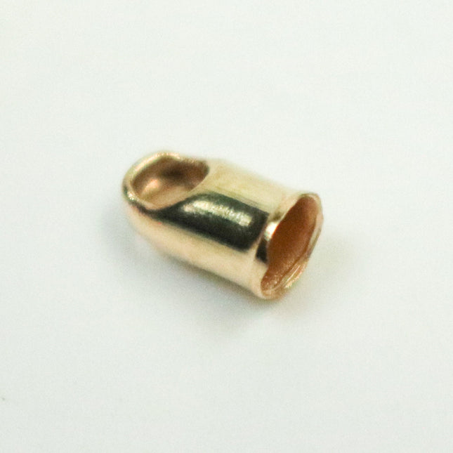 10 pcs of Gold Plated Cord End Tips Cap for 2.8mm Chain / Cord