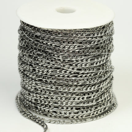 10 ft of Surgical Stainless Steel Mens NK 3:1 Curb Chain - 4.2mm 1.2mm 16G Unsoldered Link Hip Hop Cool Style - ST42NK31
