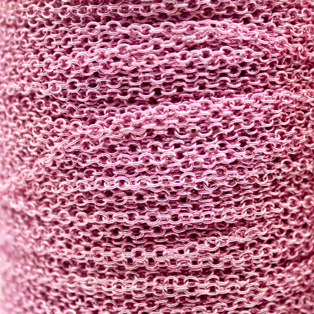 3 feet TARNISH Resistant Tarnish FREE Anti Tarnished - Bright Copper Plated Cable Chain - 2x2.5mm SOLDER - Small Soldered AT225