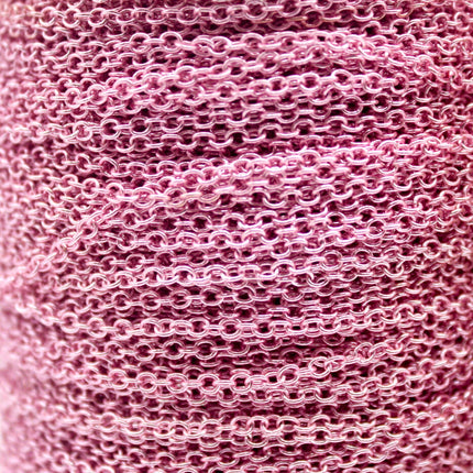 100 feet TARNISH Resistant Tarnish FREE Anti Tarnished - Bright Copper Plated Cable Chain - 2x2.5mm SOLDER - Small Soldered AT225
