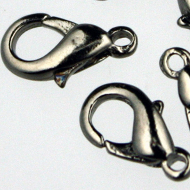 200 pcs of lobster claw clasp 12X7mm - Gunmetal