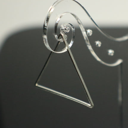 5/25/50/100 pcs Antique Silver Rhodium Plated Triangle Links - 29mm x 1.0mm thickness -  Linking Connector Closed Jump Rings