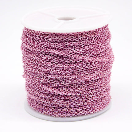 3 feet TARNISH Resistant Tarnish FREE Anti Tarnished - Bright Copper Plated Cable Chain - 2x2.5mm SOLDER - Small Soldered AT225