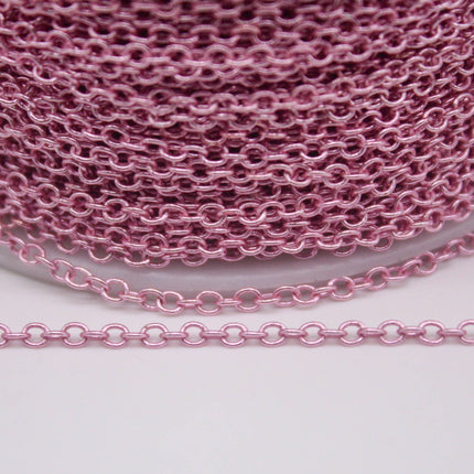 3 feet TARNISH Resistant Tarnish FREE Anti Tarnished - Bright Copper Plated Cable Chain - 2x2.5mm SOLDER - Small Soldered AT225