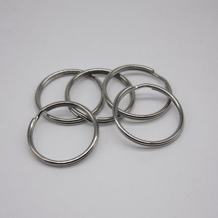 NEW 50 Sets of 1" KeyFob With 1" Split Key Ring - Rhodium Plated - For Lanyards Keychains Straps - Key Fob Hardware - with 1" Split Key Ring