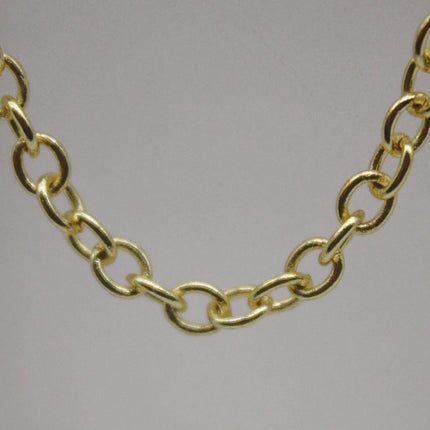 300 Ft Non Tarnish Big Chunky Cable Chain - 18K Gold Plated Round Cable Chain Sturdy SOLDERED Heavy Chain 3x3.5mm 22Gauge 22G - AT335S