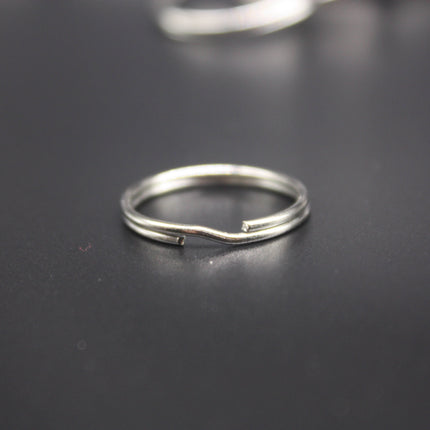 100 pcs 13/16" 20mm Keychain Ring Clasps, Rhodium Plated Strong Split Ring, Thicken Key Clasp, keychain fob, Wholesale Lot Bulk Sale