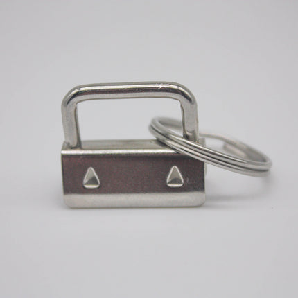 NEW 50 Sets of 1" KeyFob With 1" Split Key Ring - Rhodium Plated - For Lanyards Keychains Straps - Key Fob Hardware - with 1" Split Key Ring