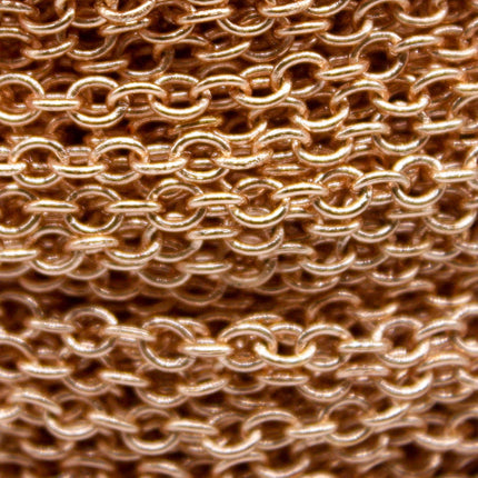 10 Ft Non Tarnish Big Chunky Cable Chain - Champagne Gold Plated Round Cable Chain Sturdy SOLDERED Heavy 4X5mm 22Gauge 22G - AT450S