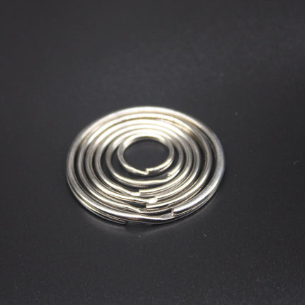 100 pcs 13/16" 20mm Keychain Ring Clasps, Rhodium Plated Strong Split Ring, Thicken Key Clasp, keychain fob, Wholesale Lot Bulk Sale