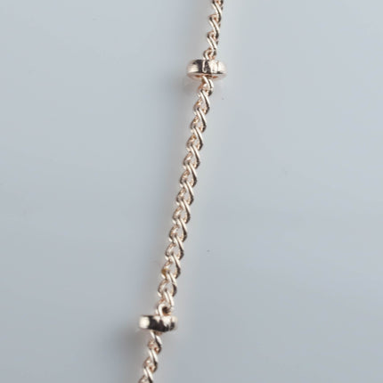 300 Ft Rose Gold Satellite Chain Bulk - Dainty Delicate Cable BALL Bead Chain - 1.3mm Curb SOLDERED Necklace Chain - 1.3SAT