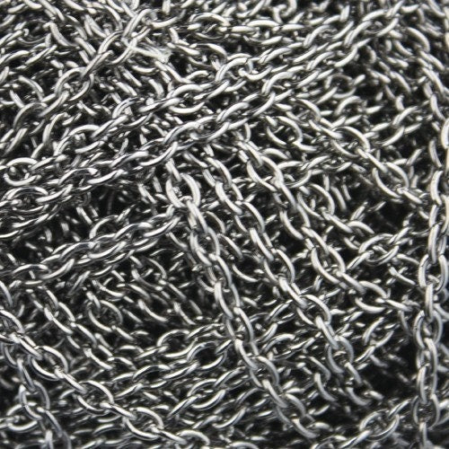 10ft. Gunmetal finished cable chain - 5x3.5mm unsoldered link