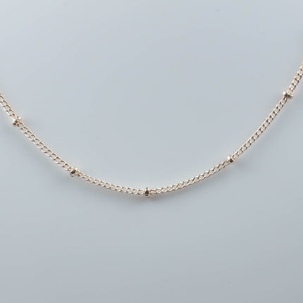 300 Ft Rose Gold Satellite Chain Bulk - Dainty Delicate Cable BALL Bead Chain - 1.3mm Curb SOLDERED Necklace Chain - 1.3SAT