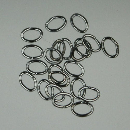 Wholesale Lot 1000 pcs of 6x5mm Oval Jump Rings, Rhodium / Oval Jumprings - 6x5mm 21 guage 0.7mm Link Connector 7x6x5mm