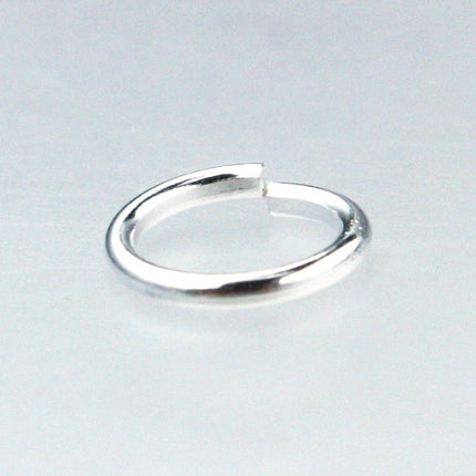 100 pcs Sterling Silver Plated Jumpring Jump Ring 8mm 16gauge 16G 1.2mm - open link