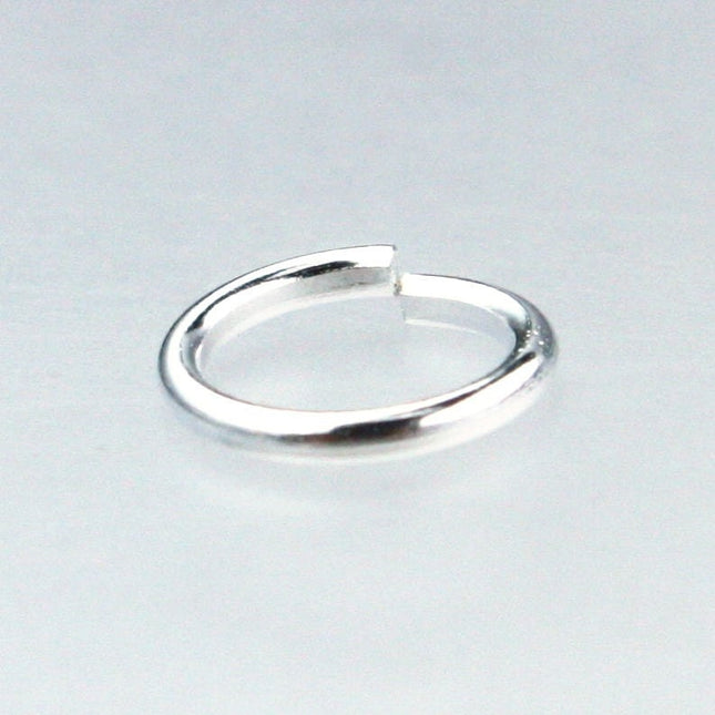 100 pcs Sterling Silver Plated Jumpring Jump Ring 8mm 16gauge 16G 1.2mm - open link