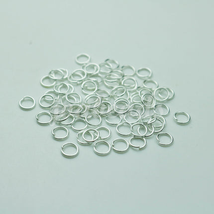 500 Pcs Sterling Silver Plated Jump Rings Jumprings - 5mm 21 Gauge 21G (0.7mm) - Bulk Wholesale Jump Rings