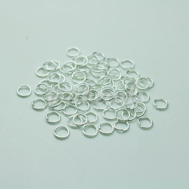 500 Pcs Sterling Silver Plated Jump Rings Jumprings - 5mm 21 Gauge 21G (0.7mm) - Bulk Wholesale Jump Rings