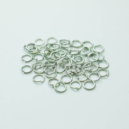 500 Pcs Rhodium Plated Jump Rings Jumprings - 5mm 21 Gauge 21G (0.7mm) - Bulk Jump Rings Wholesale Jump Rings
