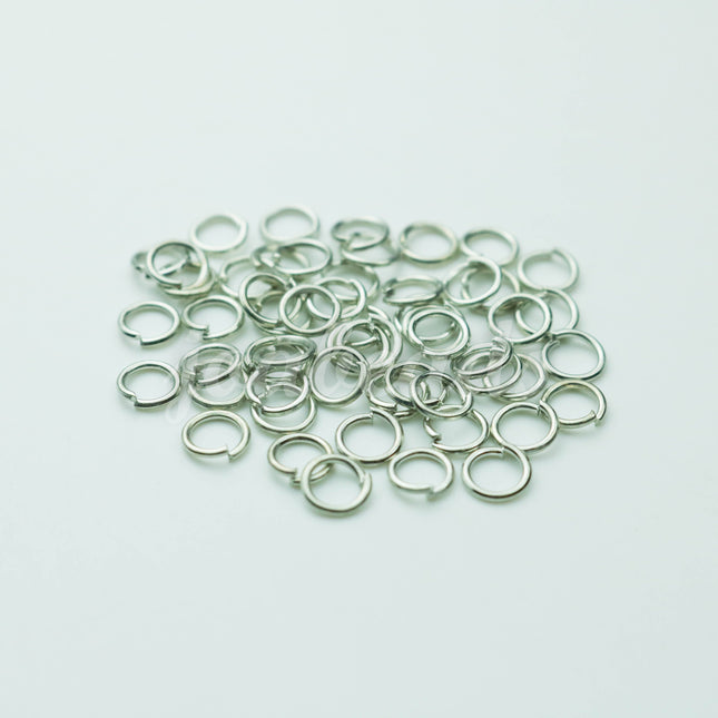 500 Pcs Rhodium Plated Jump Rings Jumprings - 5mm 21 Gauge 21G (0.7mm) - Bulk Jump Rings Wholesale Jump Rings
