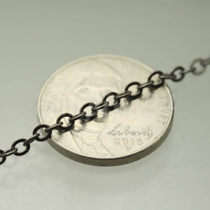 3 feet of Gunmetal Flat Cable Chain 3x3mm Solder Gunmetal Cable Chain - 33F