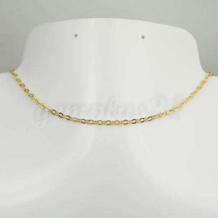 32 feet of Gold Plated Flat Cable Chain 3x3mm Solder Gold Cable Chain -  - 33F