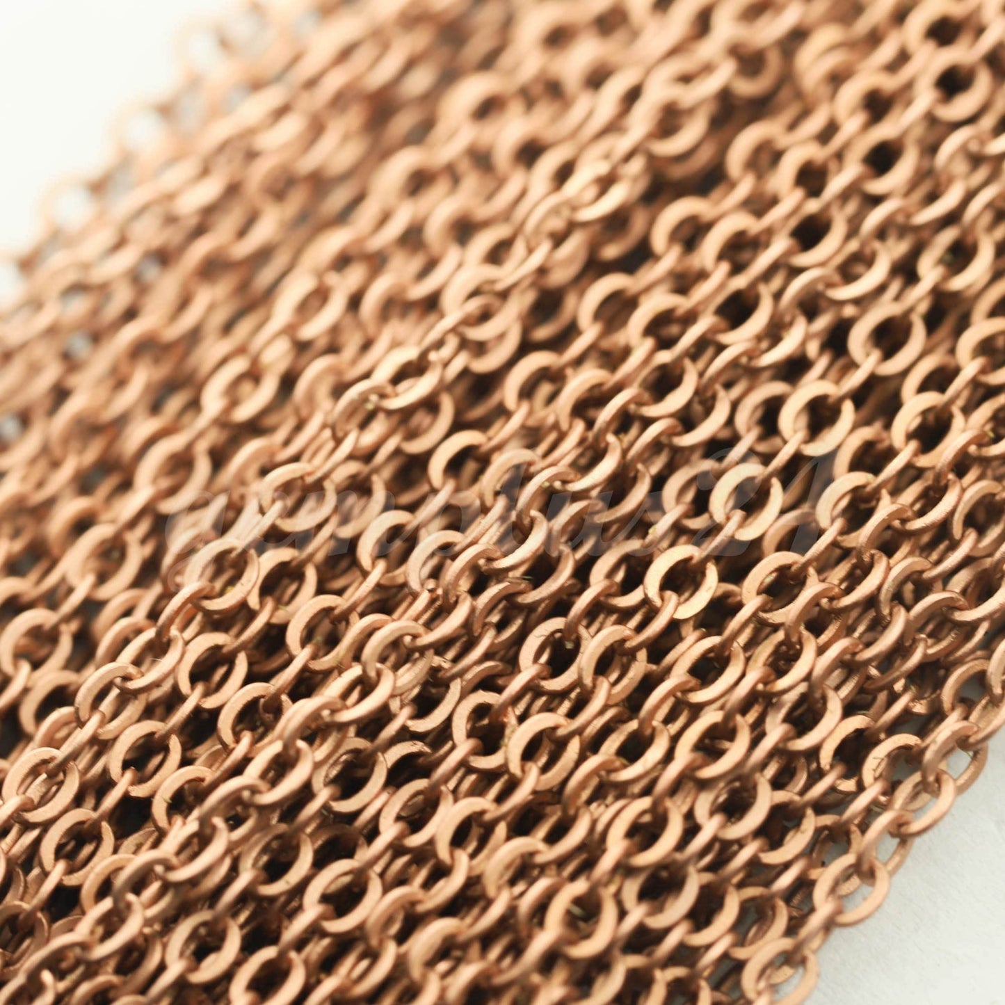 300 feet of Antique Copper Flat Cable Chain 3x3mm Solder Copper Cable Chain  -  - 33F